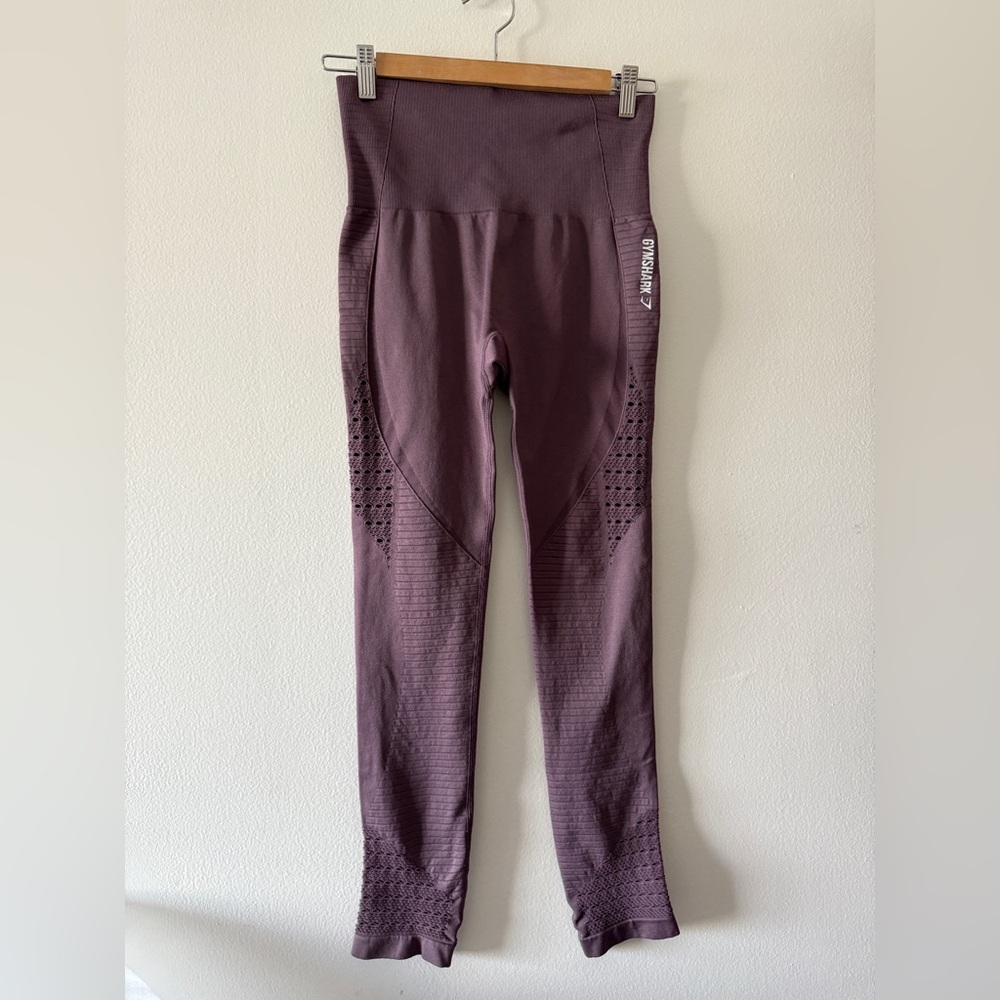 Gymshark Seamless Purple Energy High Waisted Leggings Approx Size: Medium